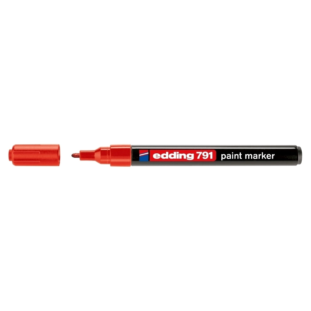 Marker permanent Edding 791, cu vopsea, corp plastic, varf rotund , 1-2 mm, rosu Marker permanent Edding 791, cu vopsea, corp plastic, varf rotund , 1-2 mm, rosu
